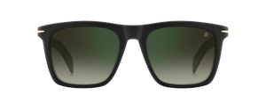 eyewear by david beckham DB 7000/S - Matte Black - Green Shaded Green Mirror