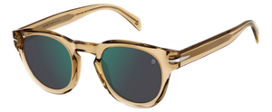 Eyewear By David Beckham DB 7041/S FLAT - Ochre - Green Mirror