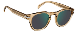 Eyewear By David Beckham DB 7041/S FLAT - Ochre - Green Mirror