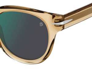 Eyewear By David Beckham DB 7041/S FLAT - Ochre - Green Mirror