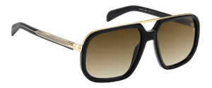 Eyewear By David Beckham DB 7101/S - Black Gold - Brown Shaded