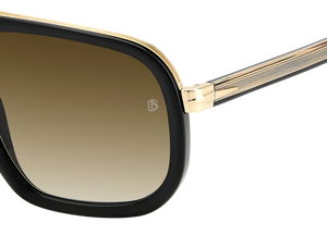 Eyewear By David Beckham DB 7101/S - Black Gold - Brown Shaded