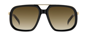 eyewear by david beckham DB 7101/S - Black Gold - Brown Shaded