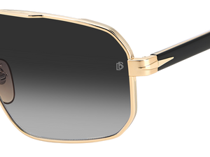 Eyewear By David Beckham DB 7102/S - Gold Black_ - Dark Grey Shaded