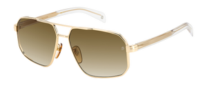 Eyewear By David Beckham DB 7102/S - Gold Crystal - Brown Shaded
