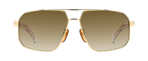 eyewear by david beckham DB 7102/S - Gold Crystal - Brown Shaded