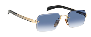 Eyewear By David Beckham DB 7109/S - Gold Black_ - Dk Blue Shaded