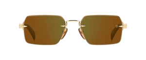 eyewear by david beckham DB 7109/S - Gold Brown Horn - Green Mirror