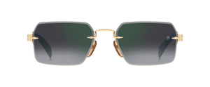 eyewear by david beckham DB 7109/S - Gold Green - Grey Shaded Green Mirror