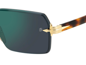 Eyewear By David Beckham DB 7109/S - Gold Havana - Green Mirror