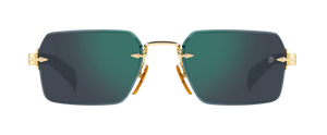 eyewear by david beckham DB 7109/S - Gold Havana - Green Mirror