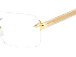 Eyewear By David Beckham DB 7116 - Gold Crystal - Blue Mirror