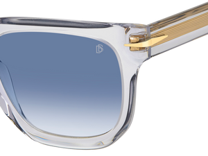 Eyewear By David Beckham DB 7118/S - Crystal Grey - Dk Blue Shaded