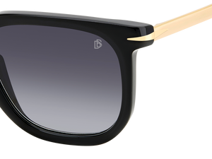 Eyewear By David Beckham DB 7119/S - Black Gold - Dark Grey Shaded