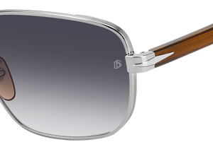 Eyewear By David Beckham DB 7121/G/S - Ruthenium Brown - Dark Grey Shaded