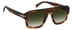 Eyewear By David Beckham DB 7127/S - Brown Horn - Green Shaded