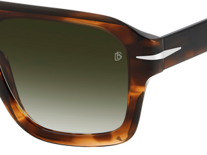 Eyewear By David Beckham DB 7127/S - Brown Horn - Green Shaded