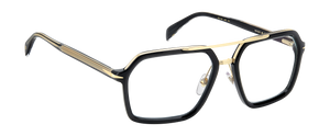 Eyewear By David Beckham DB 7128 - Black Gold - Blue Mirror