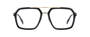 eyewear by david beckham DB 7128 - Black Gold - Blue Mirror