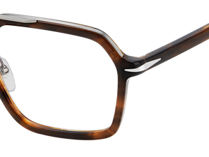 Eyewear By David Beckham DB 7128 - Brown Horn Ruthenium - Blue Mirror