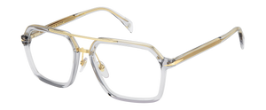 Eyewear By David Beckham DB 7128 - Grey Gold - Blue Mirror