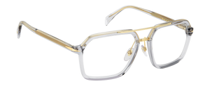 Eyewear By David Beckham DB 7128 - Grey Gold - Blue Mirror