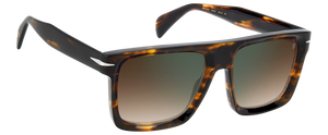 Eyewear By David Beckham DB 7134/S - Brown Havana - Brown Shaded Green Mirror
