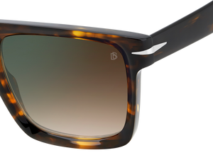 Eyewear By David Beckham DB 7134/S - Brown Havana - Brown Shaded Green Mirror