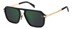 Eyewear By David Beckham DB 7136/S - Black Gold - Green Mirror