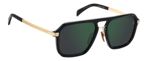 Eyewear By David Beckham DB 7136/S - Black Gold - Green Mirror