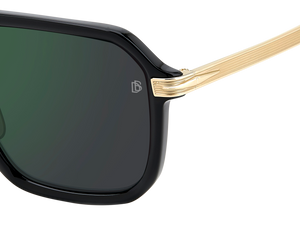 Eyewear By David Beckham DB 7136/S - Black Gold - Green Mirror