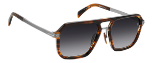 Eyewear By David Beckham DB 7136/S - Brown Horn Ruthenium - Dark Grey Shaded