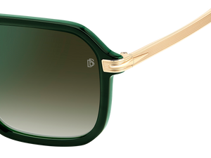 Eyewear By David Beckham DB 7136/S - Green Marble Gold - Green Shaded Green Mirror