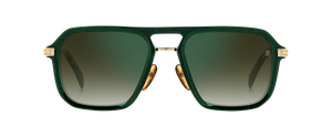 eyewear by david beckham DB 7136/S - Green Marble Gold - Green Shaded Green Mirror