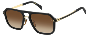 Eyewear By David Beckham DB 7136/S - Matte Black Gold - Black Brown Green Antireflex