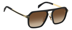 Eyewear By David Beckham DB 7136/S - Matte Black Gold - Black Brown Green Antireflex