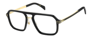 Eyewear By David Beckham DB 7142 - Black Gold - Blue Mirror