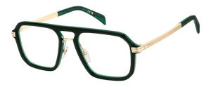 Eyewear By David Beckham DB 7142 - Green Marble Gold - Blue Mirror