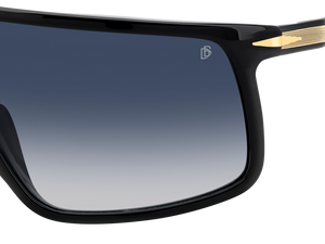 Eyewear By David Beckham DB 99/VISOR - Black Gold - Dk Blue Shaded