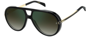 Eyewear By David Beckham DB 99/VOYAGER - Black Gold - Green Shaded Green Mirror