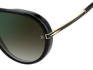 Eyewear By David Beckham DB 99/VOYAGER - Black Gold - Green Shaded Green Mirror