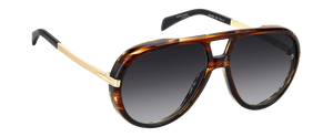 Eyewear By David Beckham DB 99/VOYAGER - Brown Horn Gold - Dark Grey Shaded