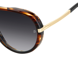 Eyewear By David Beckham DB 99/VOYAGER - Brown Horn Gold - Dark Grey Shaded