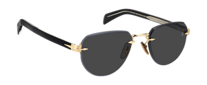 Eyewear By David Beckham DB 7144/S - Gold Black_ - Grey