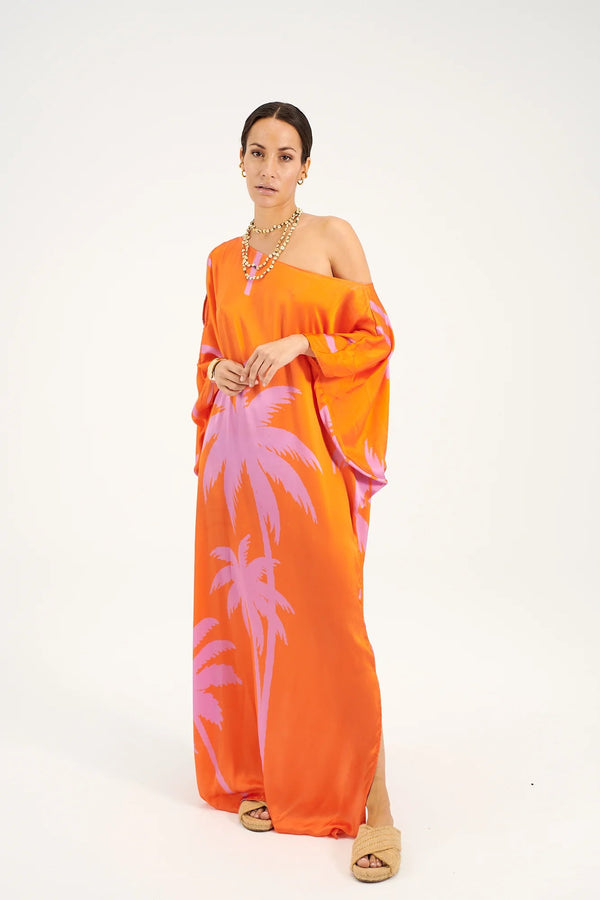 Eywasouls Malibu BOHEMIA KAFTAN - PURPLE PALMS