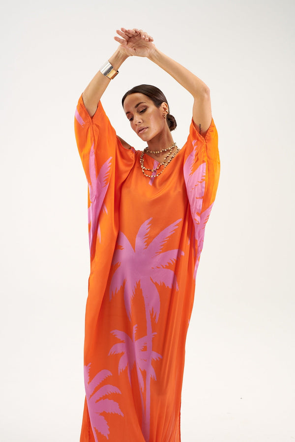 Eywasouls Malibu BOHEMIA KAFTAN - PURPLE PALMS