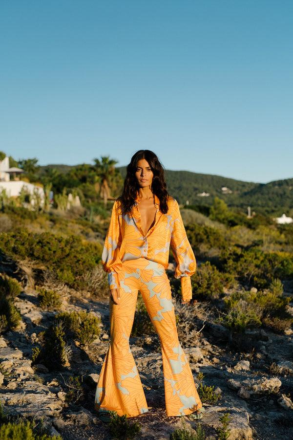 eywasouls malibu BROOKE BLOUSE - LINT OUTLINE