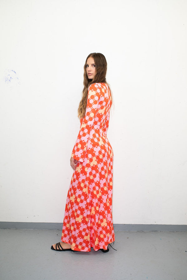 Eywasouls Malibu DAMNIA - 60'S PINK ORANGE DOTS