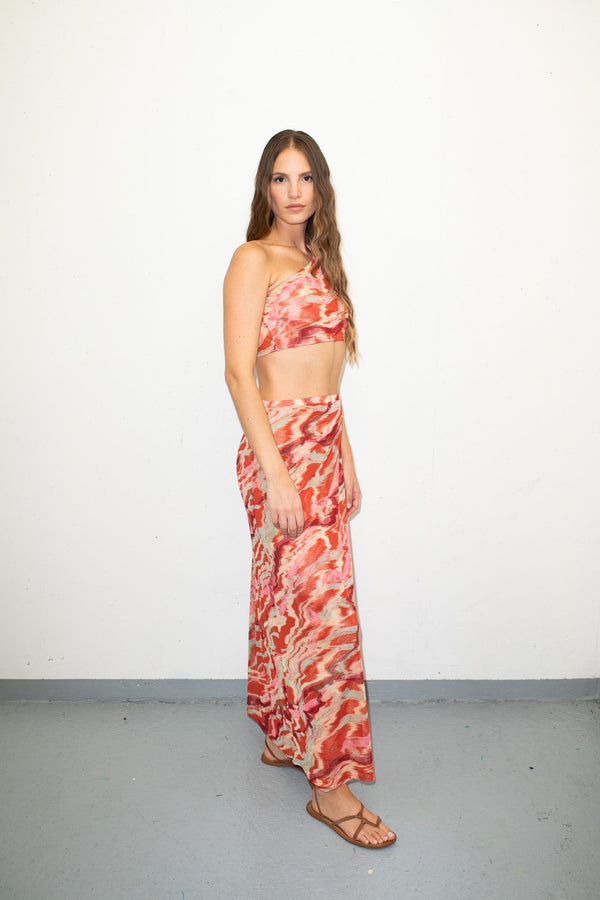 Eywasouls Malibu JERRY SKIRT - MUTED MARBLE