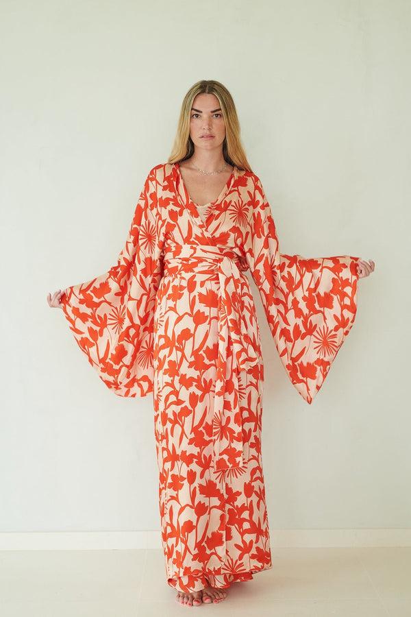 eywasouls malibu KIMIONO - ORANGE BLOSSOM